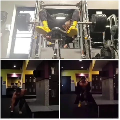Heavy Weights and Lunges at Gym