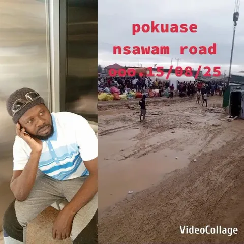 Thoughtful Person on a Muddy Road