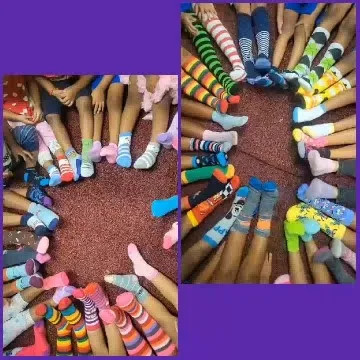 Colorful Socks at Playful Gathering