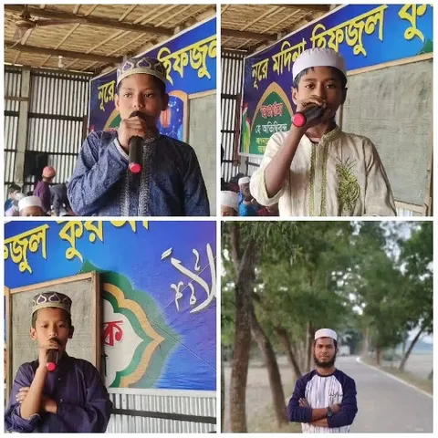 Boys Speaking at Indoor Event