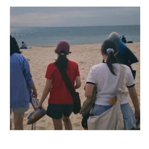 Walking on Sandy Beach