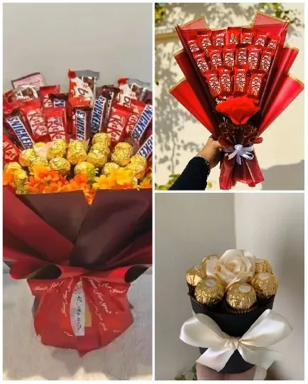 Three Unique Chocolate Bouquets