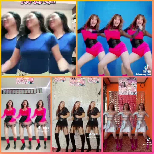 Dancing Groups in Colorful Outfits