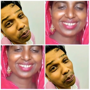 Funny Face and Smiling Woman