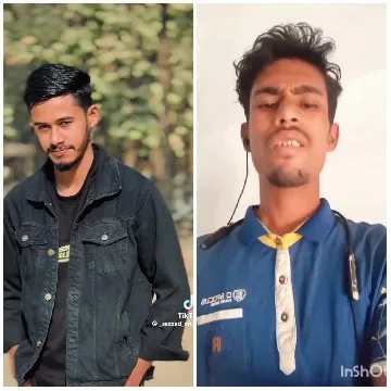 Two Men Posing Outdoors and Indoors
