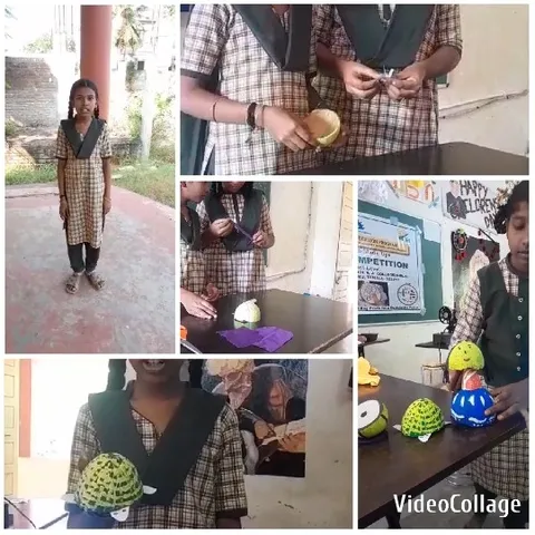Schoolgirl Engaged in Craft Activity