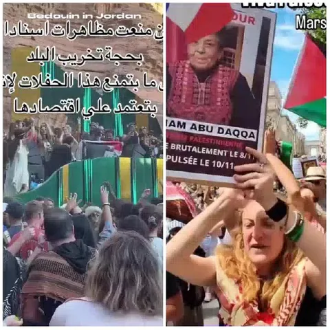 Protest with Signs and Banners