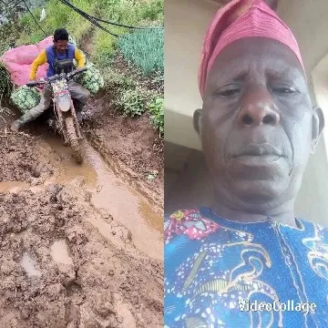 Motorcycle Maneuvering Through Mud