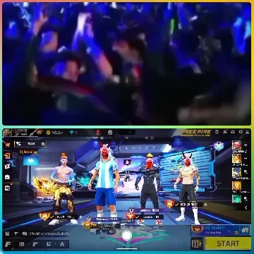 Blurry Crowd and Video Game Screen