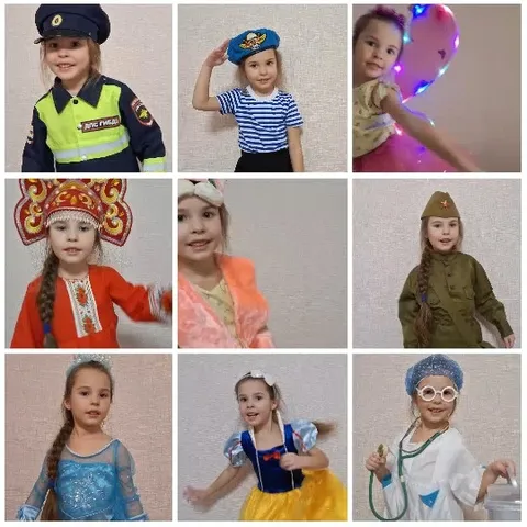 Child in Various Costumes