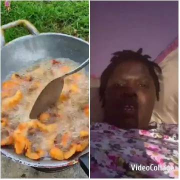 Frying Food Outdoors and Relaxing Indoors