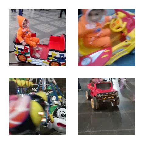 Children Enjoying Colorful Ride-On Toys