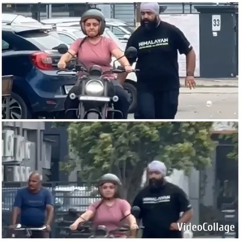 Motorcycle Ride on Street Scene