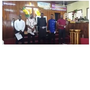 Men in Formal Attire at Ceremony