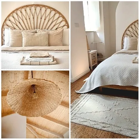 Cozy Bedroom with Rattan Bed