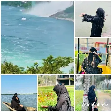 River and Parks with Hijab Woman
