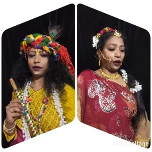 Women in Traditional Outfits with Flute