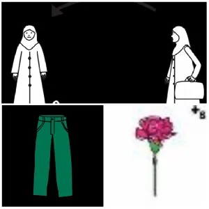 Cartoon Movement and Floral Illustrations