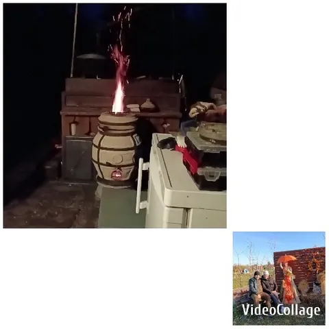 Fire Barrel in Outdoor Setting