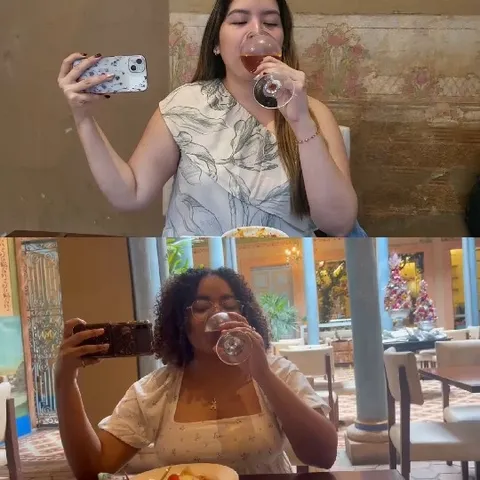 Two People with Wine Glasses