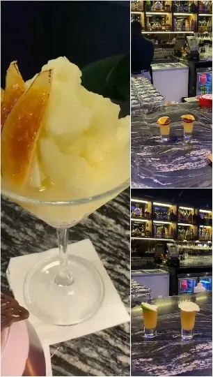 Cocktail Glasses on Bar Counter