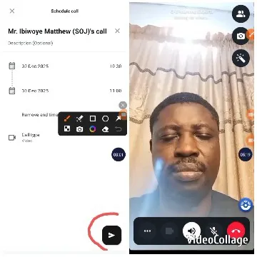 Split-Screen Call Scheduling and Video Chat