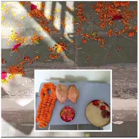 Flower Petals and Ritual Items