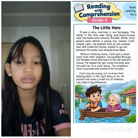 Girl Discussing 'The Little Hero'