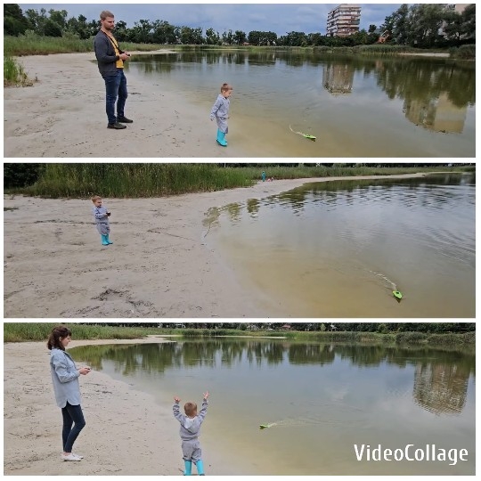 Lakeside Fun with Remote-Controlled Boat