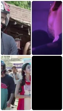 Helmeted Person and Microphone Scene