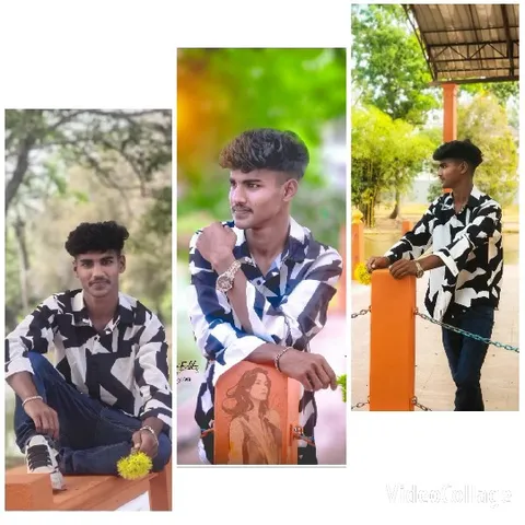 Three Poses with a Flower
