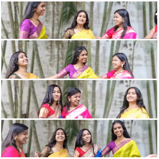Women Smiling in Traditional Attire