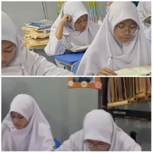 Young Women Studying in Classroom