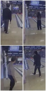 Individuals Bowling in Alley