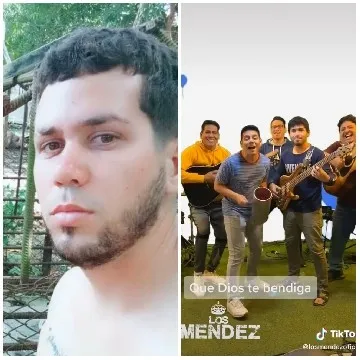 Close-Up of Man and Musical Group