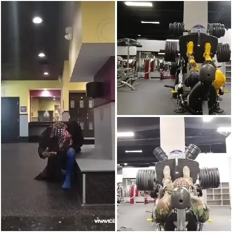 Gym Setting with Heavy Leg Press