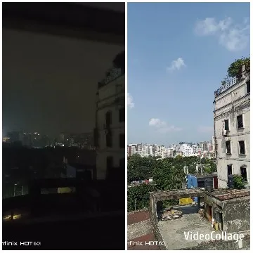 Nighttime and Daytime Cityscape Contrast