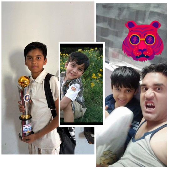 Boy with Trophy and Flowers