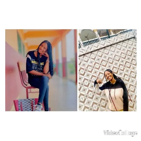 Smiling Woman in Two Poses