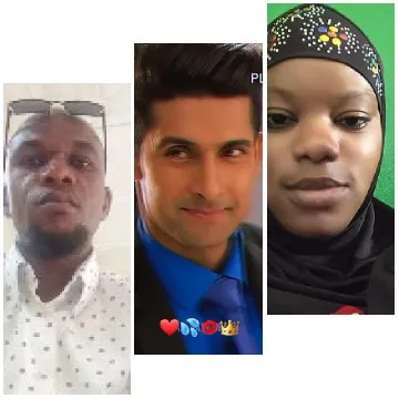 Three Individuals in Different Styles