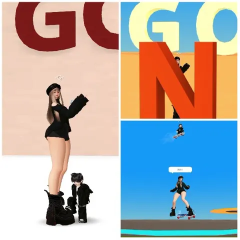 Animated Characters in Various Scenes