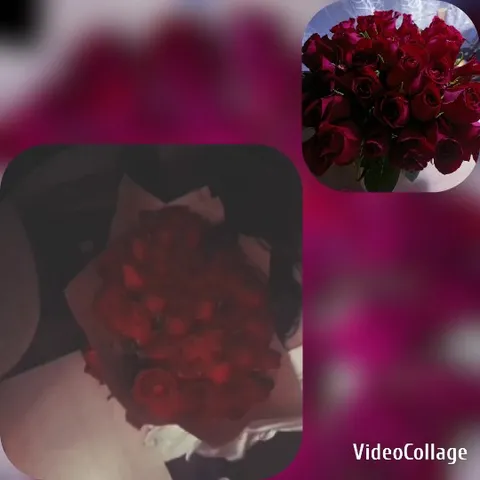 Close-Up of Red Rose Bouquet