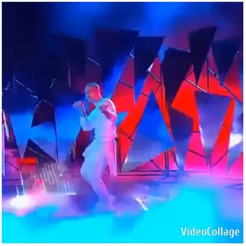 Stage Performance with Vibrant Background