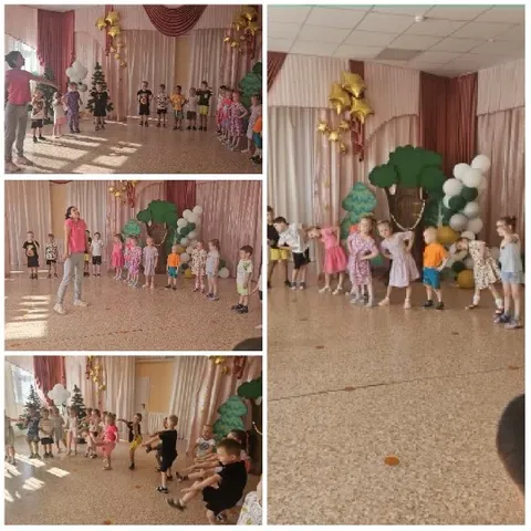 Children's Group Activity in Decorated Room