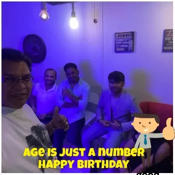Friends Celebrating with Birthday Ambiance