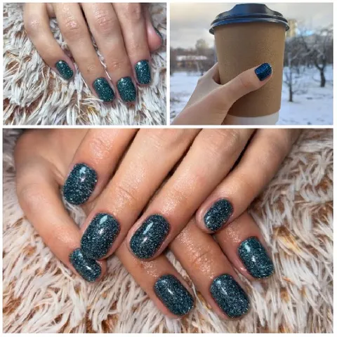 Close-Ups of Glittery Nail Polish