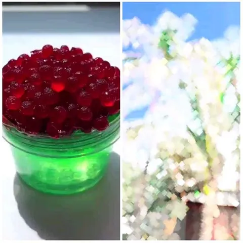 Container of Red Objects and Scene