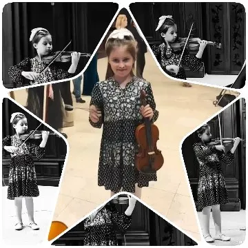 Girl with Violin in Star Formation