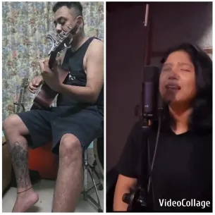 Playing Acoustic Guitar with Singer