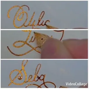 Close-Up Calligraphy Writing